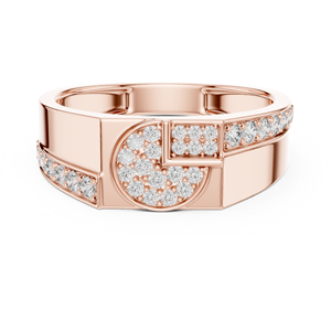 Ensemble de bagues pour homme en diamant de laboratoire CELESTIAL MOSAIC, or rose massif 18 carats plaqué rhodium, luxe, pour fiançailles, mariage, fête, cadeau - Product Image 1