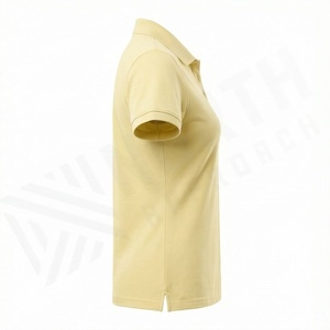 เสื้อยืดกอล์ฟทรงเข้ารูปสำหรับผู้หญิง คอปกแบบใบมีด แขนสั้น เสื้อโปโลสั่งทำสีได้ เสื้อผ้าพรีเมียม G - Product Image 3