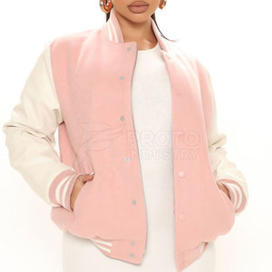 New Arrival Letterman Jacket Classic Inspired Look Embroidery Detail Casual Wear Lightweight <b>Covered</b> <b>Button</b> Stylish Outer - Product Image 4