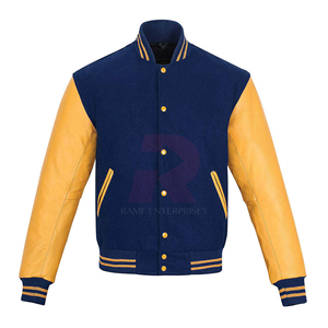 Blouson universitaire vintage unisexe à manches longues, personnalisé avec broderie floquée, respirant et à fermeture frontale rapide - Product Image 5