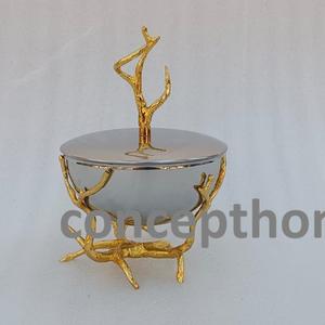 Bol en acier inoxydable avec couvercle, magnifiquement fabriqué à la main, pour la maison et la restauration, idéal pour la présentation, disponible en gros, livraison gratuite. - Product Image 3