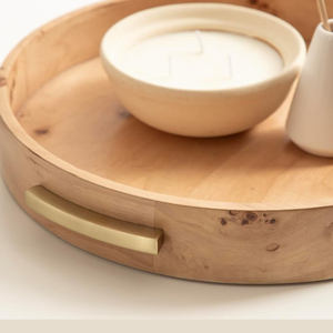 Large Wooden Serving Tray with Strong Raised <b>Border</b> for Family Meals, Party Catering, Buffet Food <b>Display</b> - Product Image 3