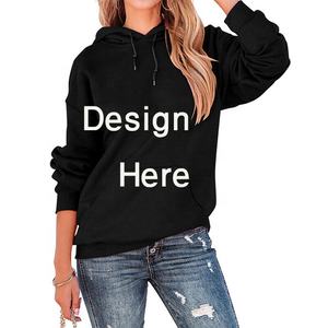 Haute qualité femmes hiver sweat impression personnalisée brodé BD Design étiquette longue tricotée à capuche Zip décontracté hiver à capuche - Product Image 4