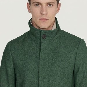 Veste d'hiver longue matelassée pour homme, manteau chaud rembourré avec col montant, poches latérales et fermeture avant - Product Image 5