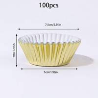 Lot de 100 moules à cupcakes en pâte de bois écologiques et recyclables, 50x30cm, pour usage en cuisine