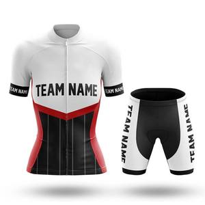 Ensemble de maillot de cyclisme pour femmes, vert, manches courtes, avec short à bretelles rembourré, impression par sublimation, respirant, nom de l'équipe, logo avant, uniformes - Product Image 4