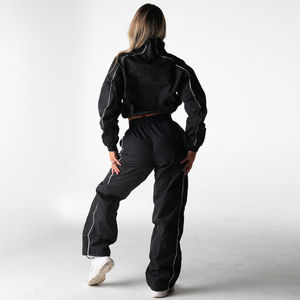Chaqueta Deportiva Corta para Mujer, Ligera, Transpirable, Cortavientos, con Cierre, para Correr, con Franja Reflectante - Product Image 6
