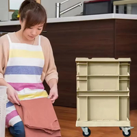 Table de chevet moderne minimaliste de style japonais en plastique, avec boîtes de rangement amovibles pour bureau, camping et voiture