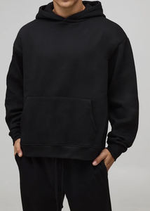 Prix de gros 2026 Survêtements personnalisés imprimés délavés à l'acide, comprenant un sweat à capuche oversize à épaules tombantes et un pantalon baggy, noirs, pour hommes et femmes - Product Image 5