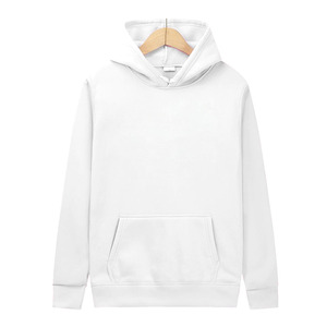 Sweat à capuche polaire personnalisé pour homme, uni, coupe oversize, épais, style streetwear décontracté avec poches - Product Image 2