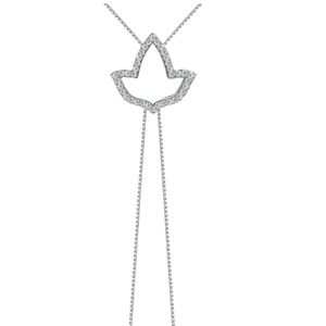 Silver Bolo Lariat <b>Necklace</b> with Bird Shape Pendant <b>Long</b> Double Drop Chain Multicolor Bead Ends Elegant Women Fashion Jewelry - Product Image 3
