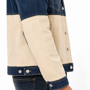 Men's Block Denim <b>Jacket</b> Modern Style Casual Wear Durable Quality Custom Made Export Quality Custom Made <b>Jacket</b> - Product Image 4
