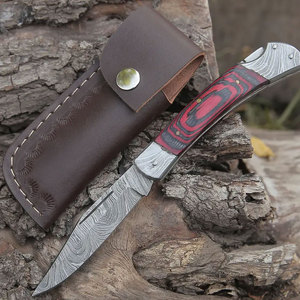 Handmade Damascus Steel Folding Pocket Knife Premium Pattern Steel Outdoor <b>Camping</b> Hiking Fishing Travel Work Utility <b>Tool</b> - Product Image 5