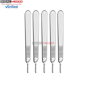 Cuchillas Quirúrgicas Estériles Premium, 5 Piezas, con Mango para Bisturí, 500 Cuchillas Desechables, Acero Inoxidable Alemán, Certificación CE - Product Image 3