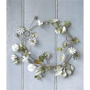 Handmade metal floral <b>wreath</b> Heart garland wall hanging Colorful door mount decoration Indoor Christmas <b>wreath</b> decor - Product Image 5