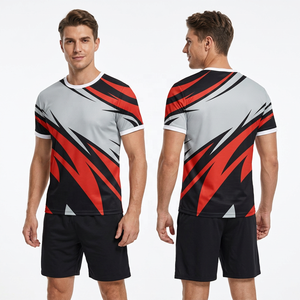 Men's Short Sleeve Sublimation Printed Sporty T-<b>Shirt</b> <b>Geometric</b> Pattern Quick Dry Regular Fit O-Neck 100% Polyester - Product Image 5