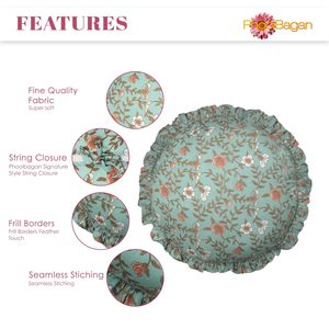 Fundas de Cojín Redondas con Estampado Floral, de Poliéster y Algodón, Decorativas, para Sala de Estar, Hotel, Hostelería y Decoración - Product Image 2