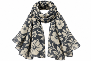Pañuelo Ligero con Estampado Floral Rojo para Mujer, Chal Suave y Moderno para Primavera/Verano, Venta al Por Mayor - Product Image 6