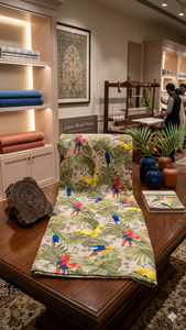 Tissu imprimé perroquet tropical, tissu popeline peigné tissé, écologique, absorbant l'humidité, respirant, léger, pour femmes - Product Image 2