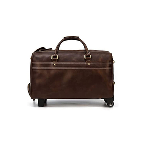 Sac de voyage en cuir pour week-end, sac de voyage multifonctionnel en cuir véritable, sac à bagages en cuir à vendre avec la meilleure qualité OEM - Product Image 2