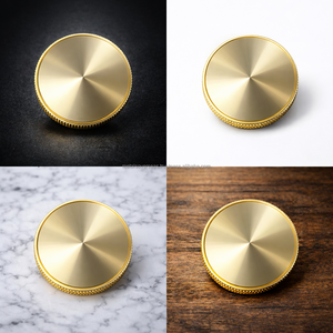 Venta al por mayor de discos de latón pulido modernos con borde moleteado CNC de diamante, 40 mm x 3 mm, para impresión digital, grabado y estampado manual - Product Image 4