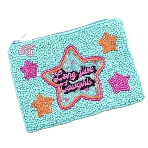 White <b>Seed</b> Beaded Coin Money Purse Makeup Bag handmade accessory colorful beaded pouch - Product Image 4