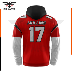 Sudadera con Capucha Roja para Hombre FIT MOVE INTERNATIONAL, Impresión por Sublimación, Secado Rápido, Ropa Casual de Otoño, Sudaderas con Capucha Personalizadas con Estampado Regular OEM - Product Image 6