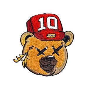 En gros, grands patchs chenille personnalisés thermocollants en tissu sergé brodé, thème sportif pour le jour du match de football, pour vêtements - Product Image 4