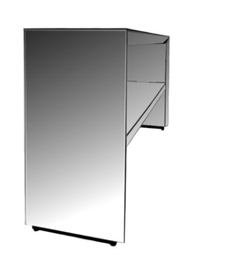 Silver Stainless Steel Console Table Tiered Display Shelf Polished Metal <b>Desktop</b> <b>Stand</b> Custom Size Easy Assembly - Product Image 4