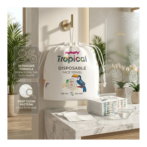 Mamamy Tropical Eco-Friendly Plain Disposable Compressed Face Towel High Quality Non-Woven Fabric Ultra Soft Embossed <b>Makeup</b> - Product Image 6