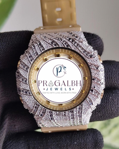 Reloj de Lujo con Diamantes, Reloj de Acero Inoxidable con Incrustaciones de Moissanita para Hombre, Estilo Hip Hop - Product Image 2