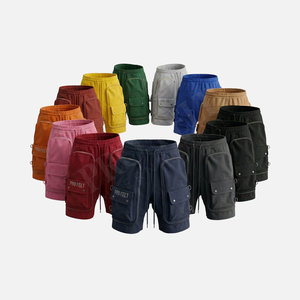 Streetwear personnalisé, mode vintage tendance, design de logo de marque propre, impression en relief, coton doux, grandes poches cargo - Product Image 1