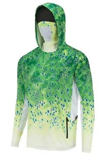 Veste de pêche unisexe imperméable UPF 50 à séchage rapide, impression par transfert thermique, Spandex/Polyester - Product Image 2