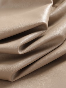 AAFII IMPEX Blouson Bomber Unisexe en Cuir PU Beige Col Rabattu Fermeture Éclair Écologique Vintage Décontracté Imperméable - Product Image 5
