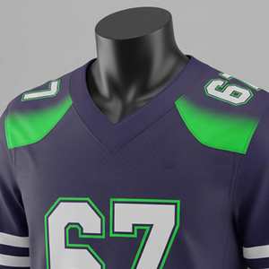 Camiseta de Fútbol Americano de Tela Suave y Transpirable, Manga Corta, Personalizable, Servicio OEM/ODM, Ropa Deportiva de Alto Rendimiento - Product Image 3