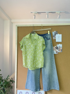 Chemise à boutons à imprimé floral pour femmes SUBICI L1105, manches courtes, coupe ample, chemisier décontracté d'été, haut tendance pour femmes - Product Image 5
