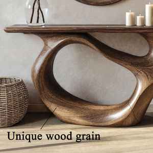 Console en bois massif, console en bois d'acacia, console d'entrée, console pour salon - Product Image 3