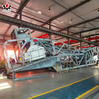 Petite centrale à béton portable entièrement automatique et bon marché de 25m3/heure Centrale à béton mobile prête à l'emploi