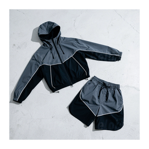 OEM Custom Nylon Tracksuit Windbreaker <b>Jacket</b> and Pants Set for Men Women Sportswear Bulk Supplier - Product Image 5