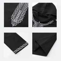 Robe Juba Thobe islamique pour homme, grande taille, décontractée, manches longues, longueur cheville, respirante, couleur noire, taille adulte, nouveau design