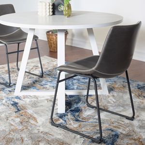 Set da Pranzo Rotondo Varna 5 Pezzi, Elegante Tavolo a Cavalletto con 4 Sedie per Sala da Pranzo - Product Image 4