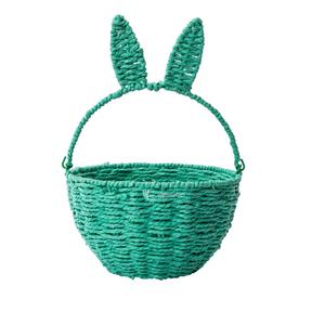 <b>Easter</b> Baskets for Kids, Small Straw Woven <b>Easter</b> Bunny Basket, <b>Eggs</b> Hunting Basket Rustic Farmhouse Decorative - Product Image 3