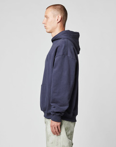 Unisex Oversized Navy Hoodie 500GSM Heavyweight Cotton Fleece Streetwear Plain Pullover Sweatshirt Men's Hoodies Sweatshirts - Product Image 3