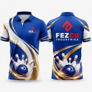 Custom Full Dye Sublimation Best Price Unisex Polo Shirts for <b>Bowling</b> Club Wholesale Price Cheap Rate - Product Image 1