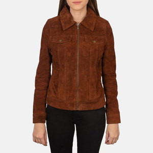 Veste en cuir pour femme de haute qualité, design attrayant, best-seller, manches longues pour l'hiver, respirante, service OEM, personnalisable - Product Image 1