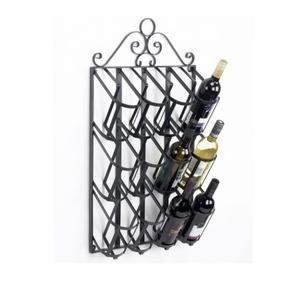 Porte-bouteilles mural en métal, support à verres, étagère murale multifonction en métal pour la maison, le bar, la cuisine, la salle à manger - Product Image 3