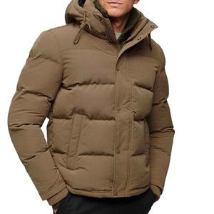 OEM Custom <b>Men's</b> Casual Winter Puffer <b>Jacket</b> Canvas with Hooded Heated Design Cotton Lining Logo & Pocket in Multi Colors - Product Image 1