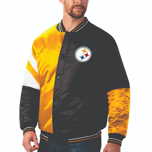 Stand Collar Outerwear Winter Polyester Satin Bomber <b>Jackets</b> High Street Wear Classic Style Satin Varsity <b>Jacket</b> for Men's - Product Image 3