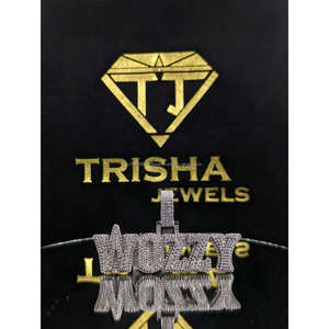 Colgante Personalizado con Nombre 'WOZZY' con Incrustaciones de Diamantes Moissanite VVS, Plata de Ley 925, Joyería Hip Hop con Letras Personalizadas - Product Image 1
