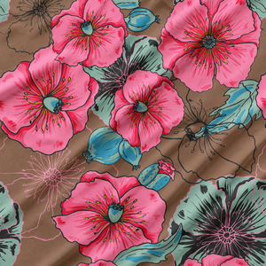 Floral Printed Organic Eco-Friendly 100% Viscose <b>Fabric</b> Woven Textile for Garment Home Decor Lining Skirts - Product Image 4